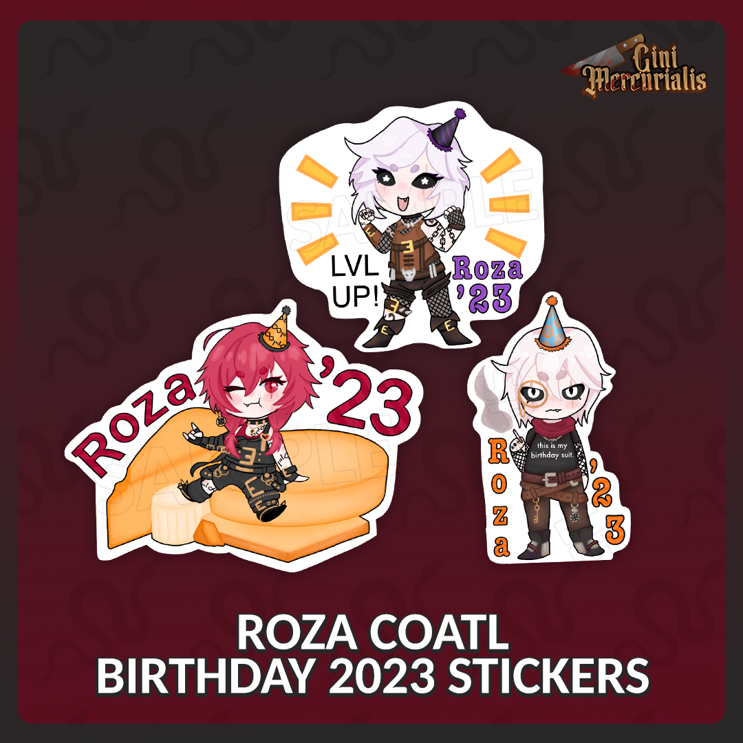 Roza Coatl Birthday 2023 Sticker Sheet