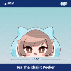 Tea The Khajiit Peeker Sticker