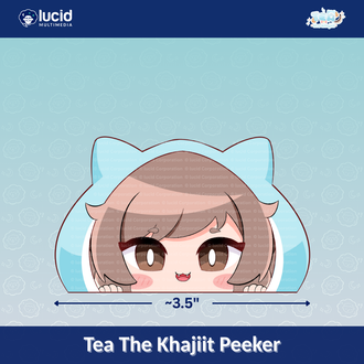 Tea The Khajiit Peeker Sticker