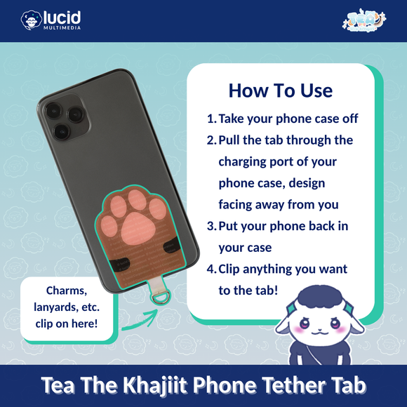 Tea The Khajiit Phone Tether Tab